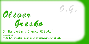 oliver gresko business card